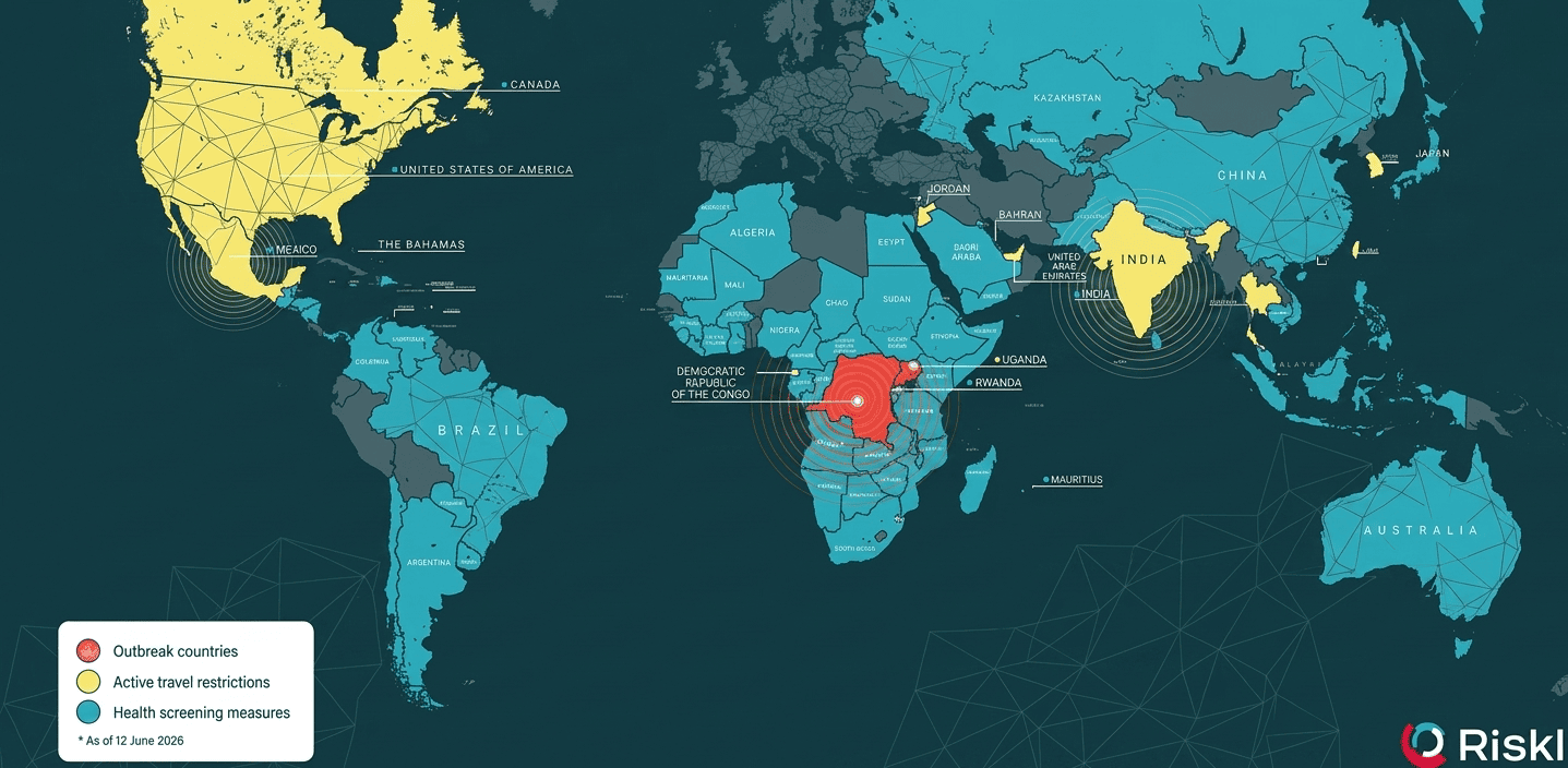 New Travel Risk Map Shows Countries Affected by Ebola and Related Restrictions