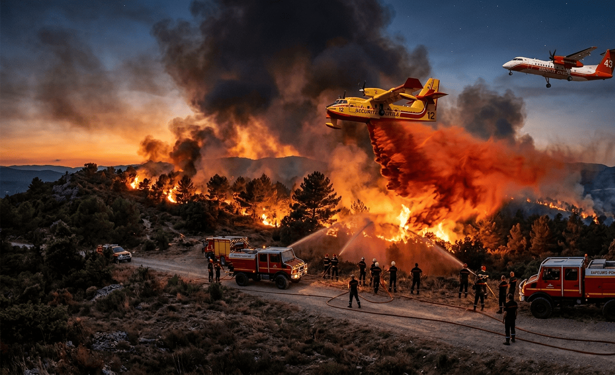 Heatwave and Spreading Wildfires Disrupt Summer Holidays Across Southern France