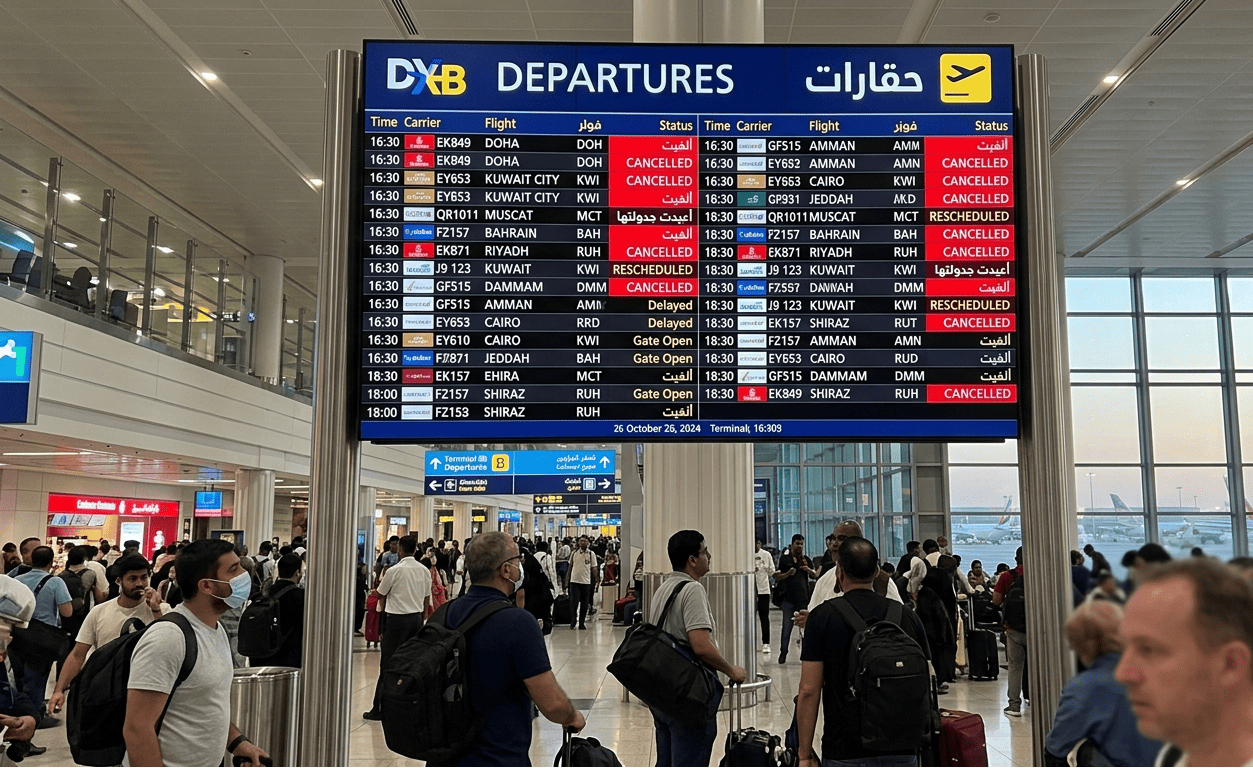 UAE–Kuwait Flights Cancelled Amid Airspace Restrictions and Operational Constraints