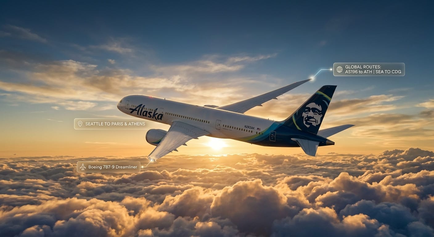 Crossing the Atlantic: Alaska Airlines Adds Nonstop Seattle Flights to Athens and Paris