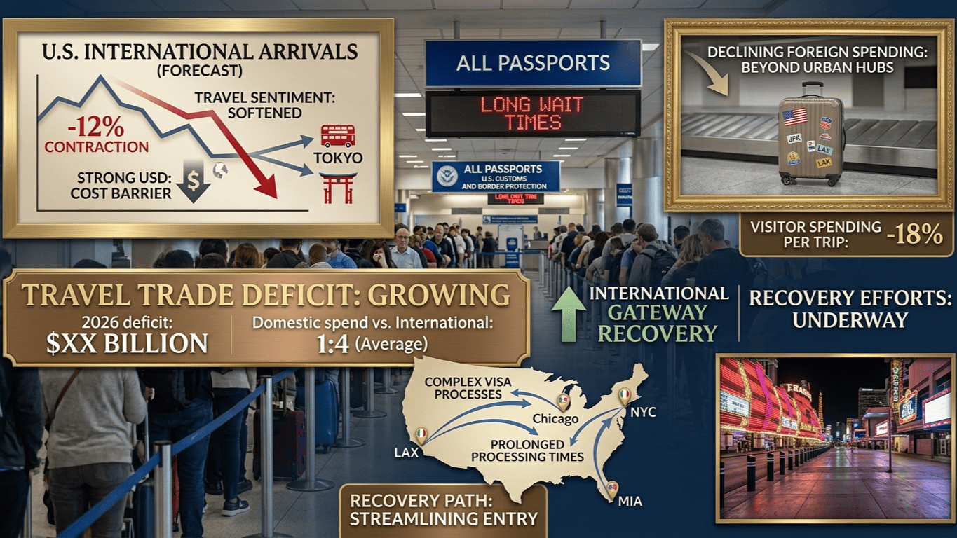 U.S. Inbound Tourism Drop 2026: Why Foreign Visitor Numbers Are Falling and What It Means for the Economy