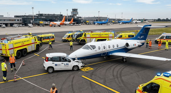 Tarmac Shock: Ground Service Car Collides with Business Jet in Milan
