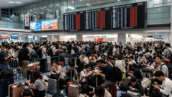 Narita Rail Cut and Hundreds of Flights Scrapped as Typhoon Dujuan Hits Japan
