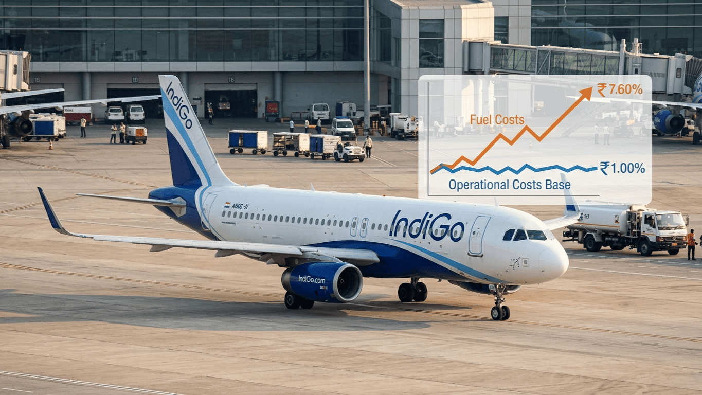 IndiGo Hikes Fuel Surcharge as Jet Fuel Prices Spike Across Key Routes